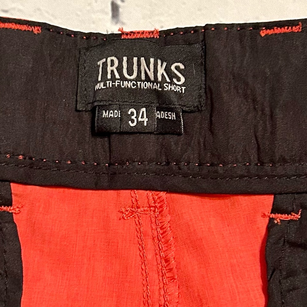 New Coral Stretch Chambray Multifunction Sport Shorts (Men’s 34 Waist) - Picture 5 of 5